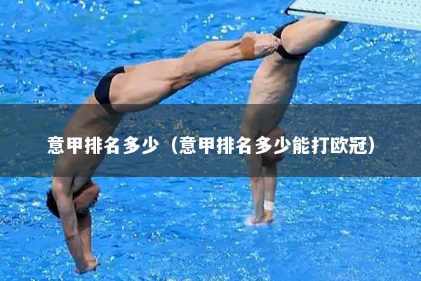 意甲排名多少（意甲排名多少能打欧冠）